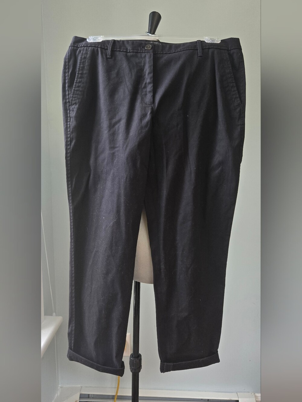 Talbots Black "Relaxed Chino" Pants sz 12